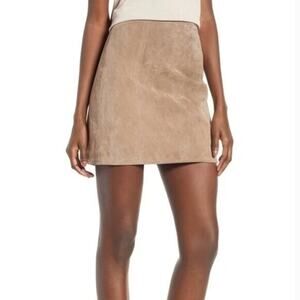 Blank NYC Road Trip Suede High Waisted A-Line Mini Skirt Brown Womens Size 27